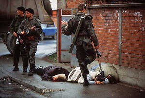 Commando paramilitare serbo e corpi di civili musulmani fucilati:Bilijenia 1992
