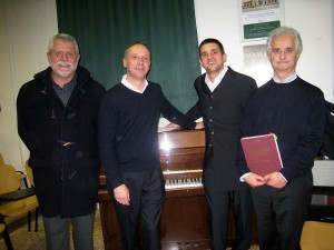 Da sinistra: Giovanni Comisso, Paolo Scodellaro, Michele Minuzzo e Mario Tatalo